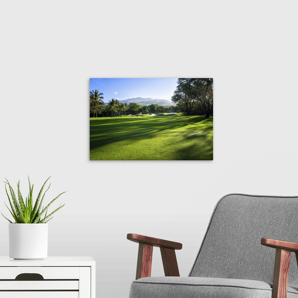 A modern room featuring Makena Golf Course in Makena Area of Maui, Hawaii, USA
