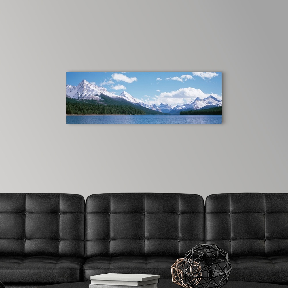 A modern room featuring Maligne Lake Jasper National Park Alberta Canada