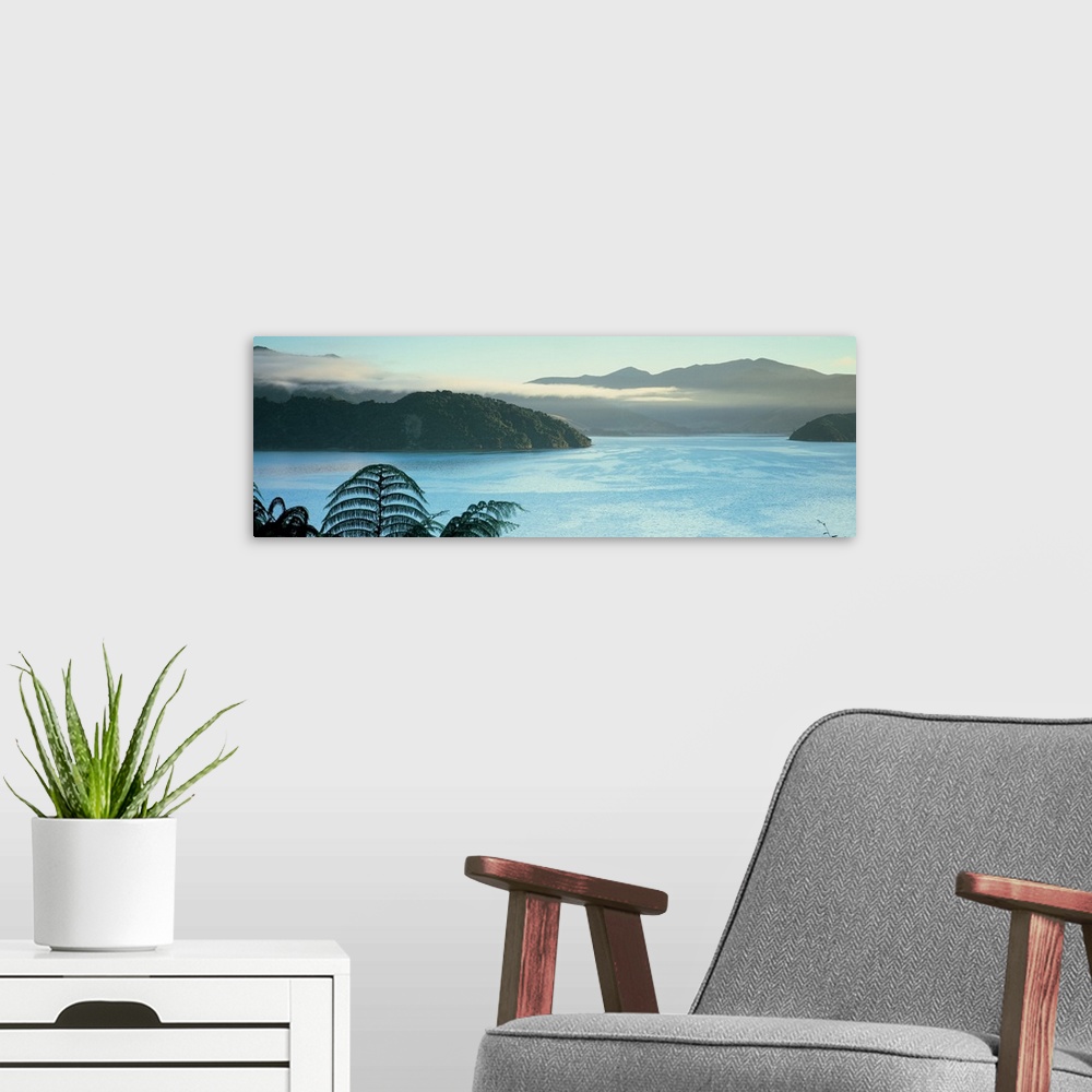 A modern room featuring Marlborough Sound South Island New Zealand