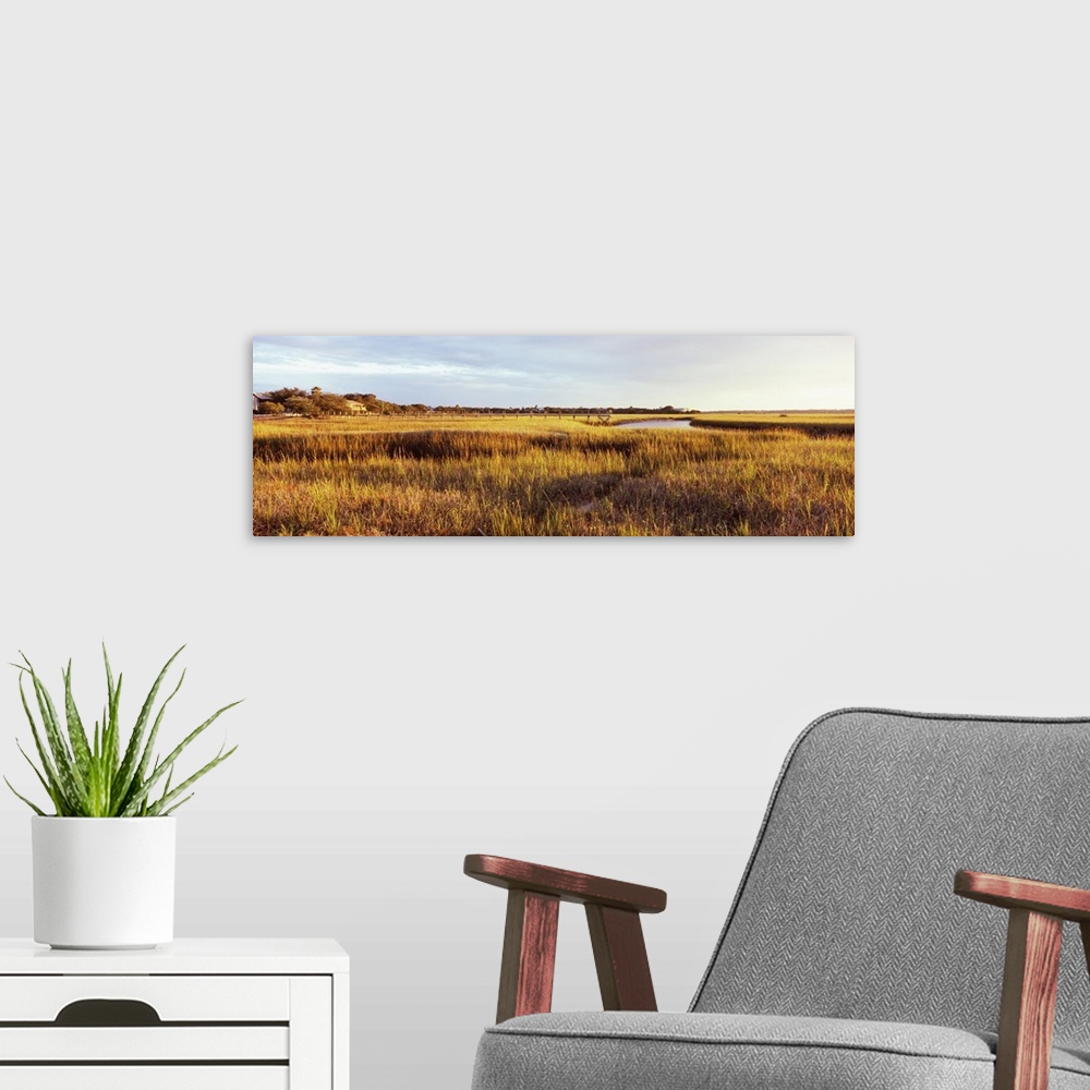A modern room featuring Marsh at sunset St Augustine Beach, Florida