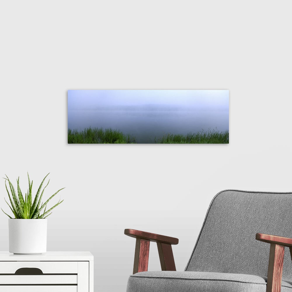A modern room featuring Maryland, Herrington Manor State Park, Panoramic view of a foggy weather