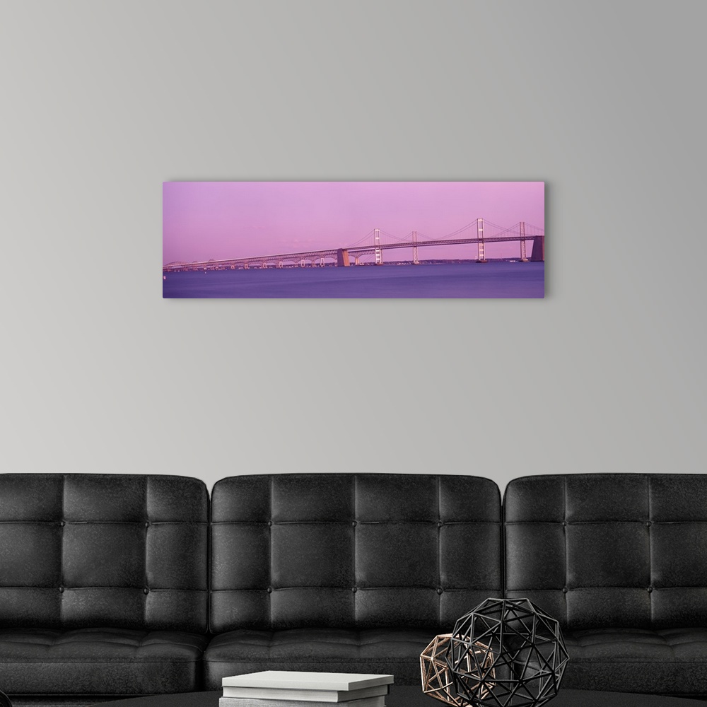 A modern room featuring Maryland, Low angle view of Chesapeake Bay Bridge