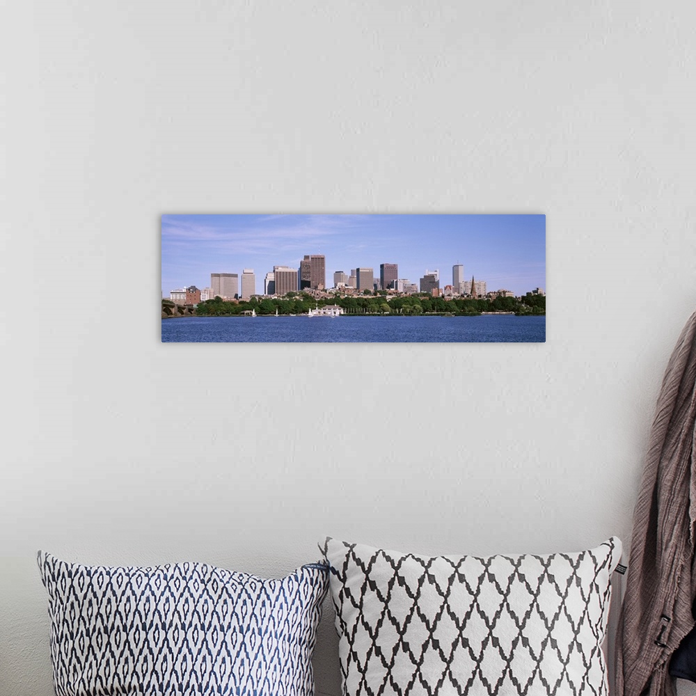 A bohemian room featuring Massachusetts, Boston, Buildings on a waterfront viewed from Charles Bridge