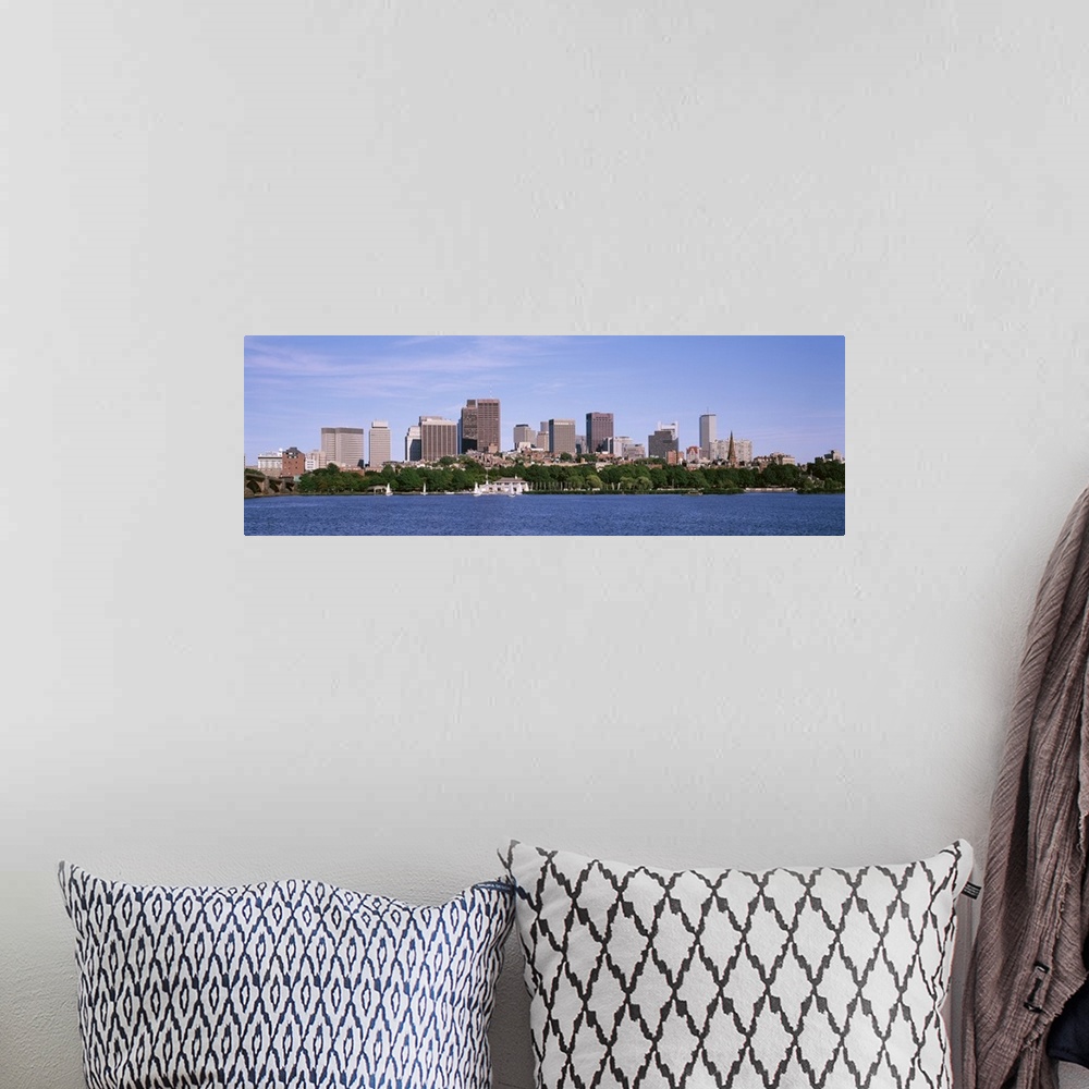 A bohemian room featuring Massachusetts, Boston, Buildings on a waterfront viewed from Charles Bridge