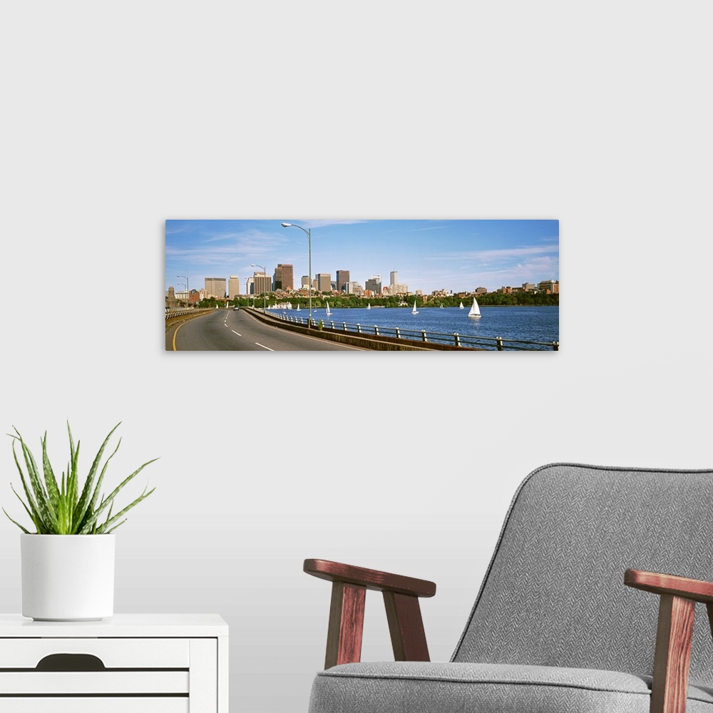 A modern room featuring Massachusetts, Boston, Sailboats in Charles River