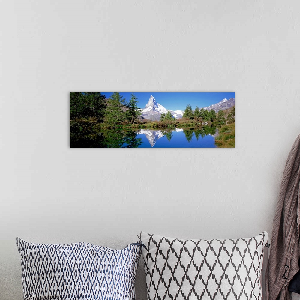 A bohemian room featuring Matterhorn Mountain Switzerland