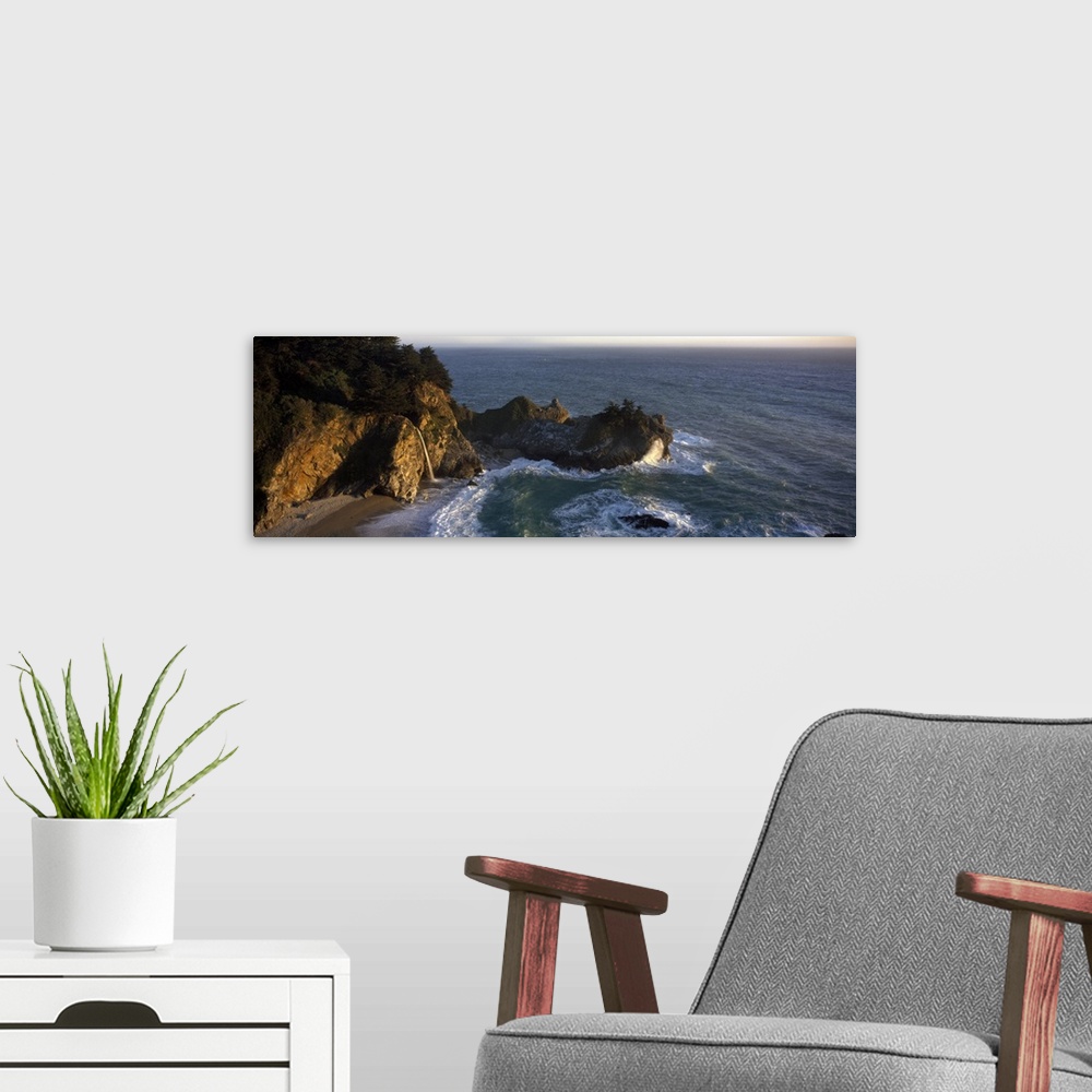 A modern room featuring McWay Falls CA