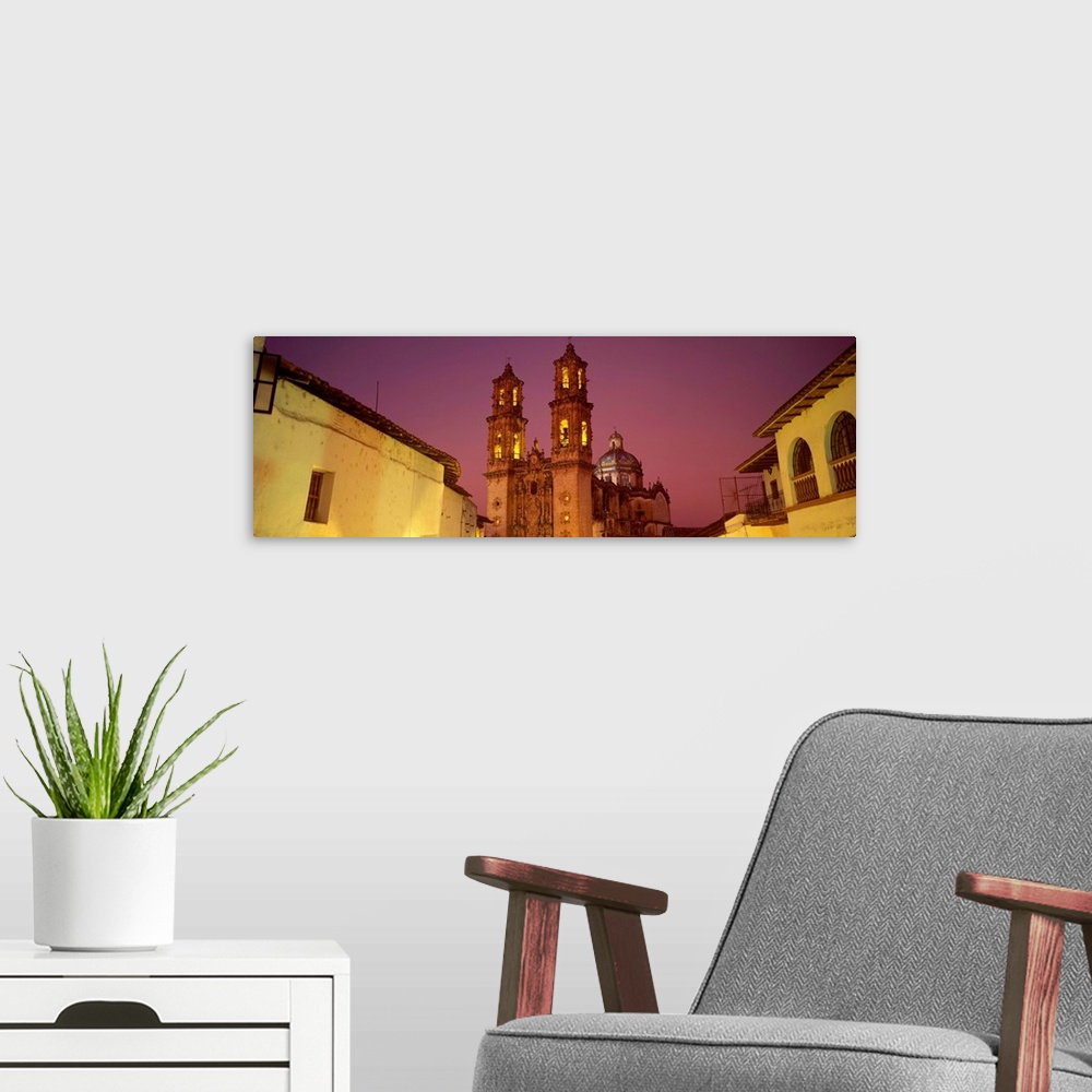A modern room featuring Mexico, Taxco, Santa Prisa Cathedral