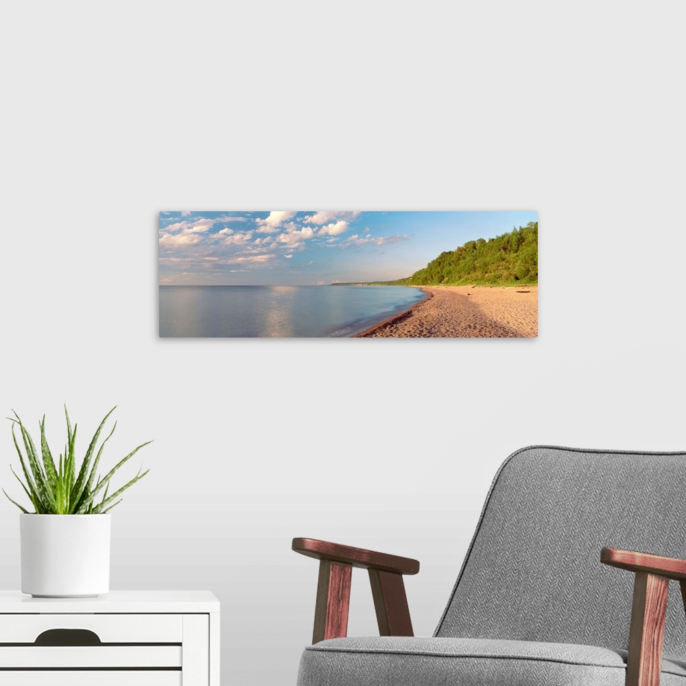 A modern room featuring Michigan, Lake Superior, Black River National Forest