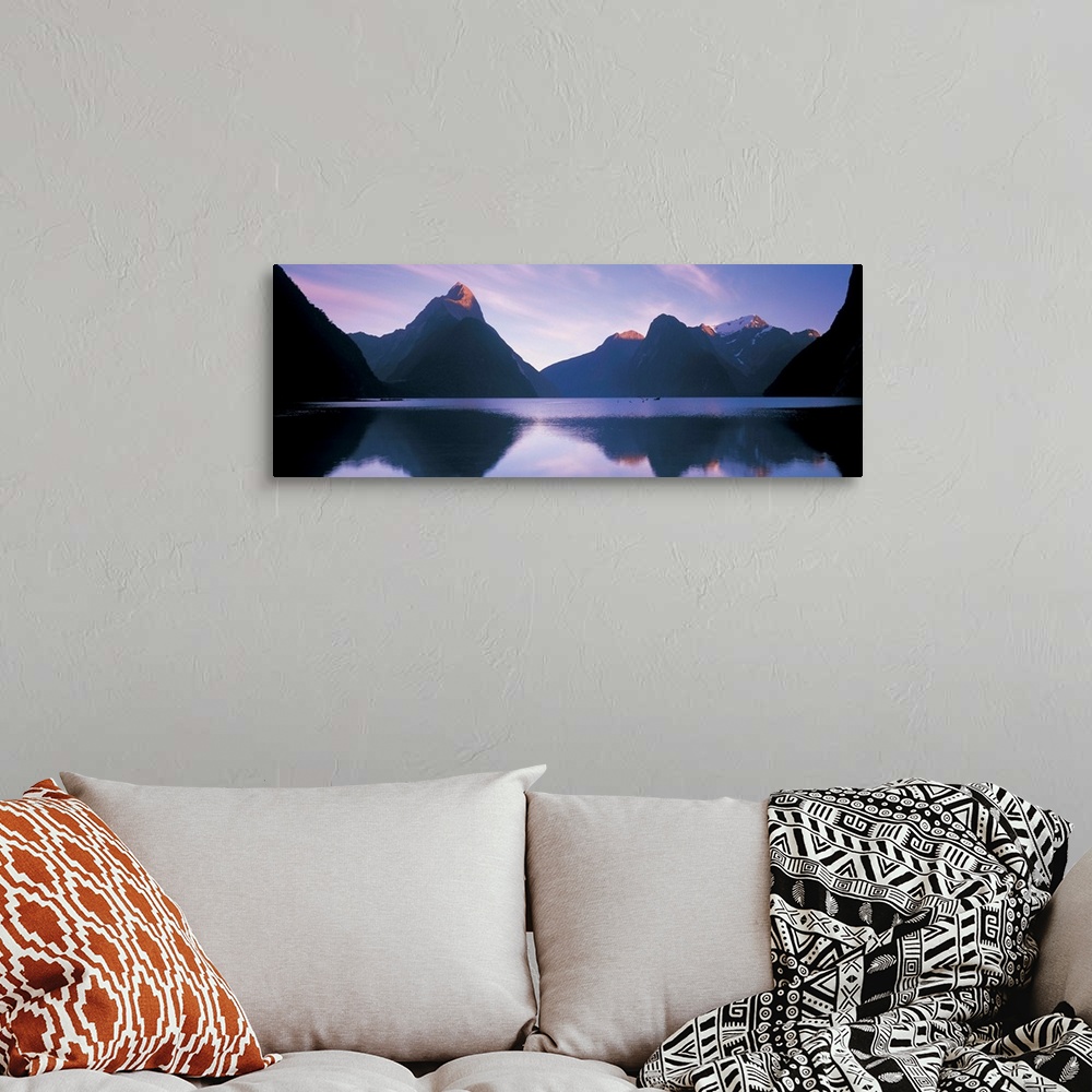 A bohemian room featuring Milford Sound, New Zealand
