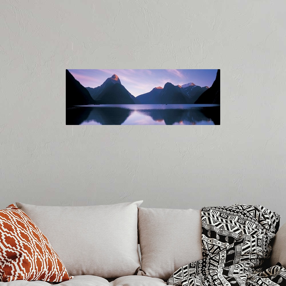 A bohemian room featuring Milford Sound, New Zealand