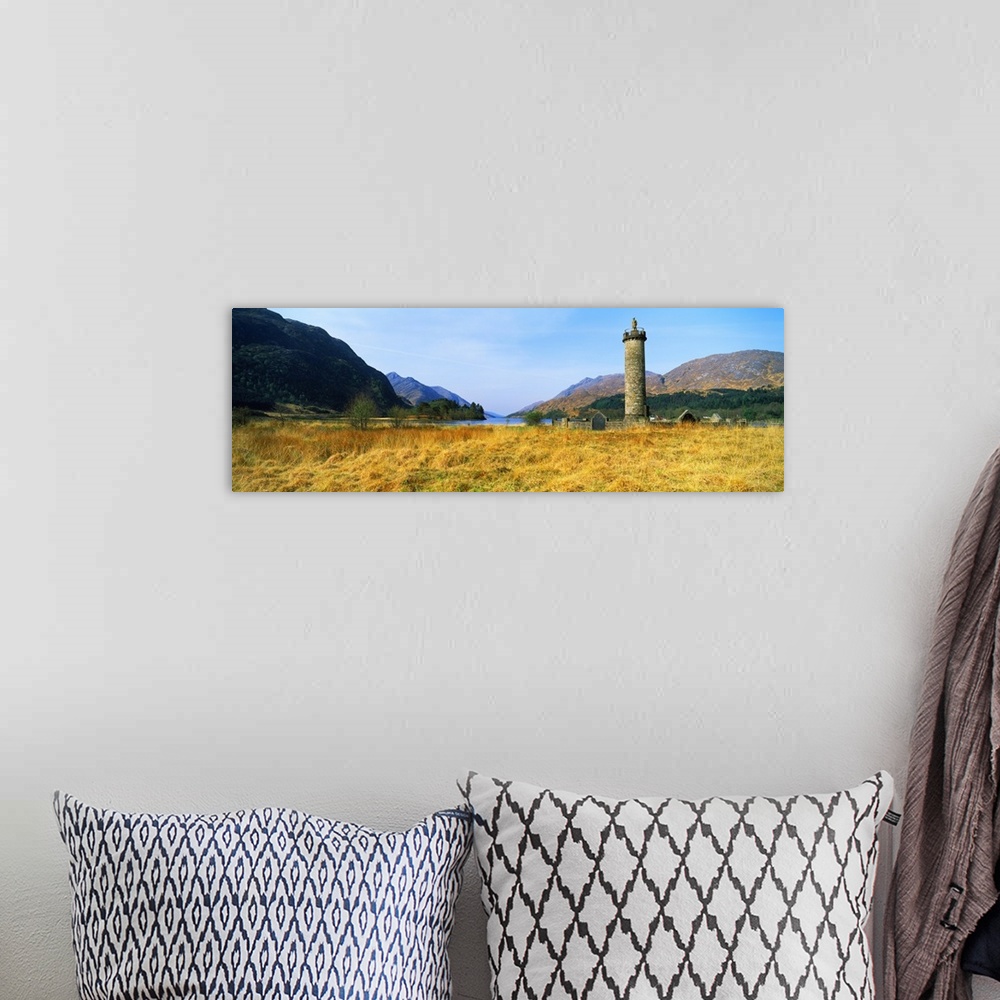 A bohemian room featuring Monument on a mountain, Glenfinnan Monument, Loch Shiel, Highlands Region, Scotland