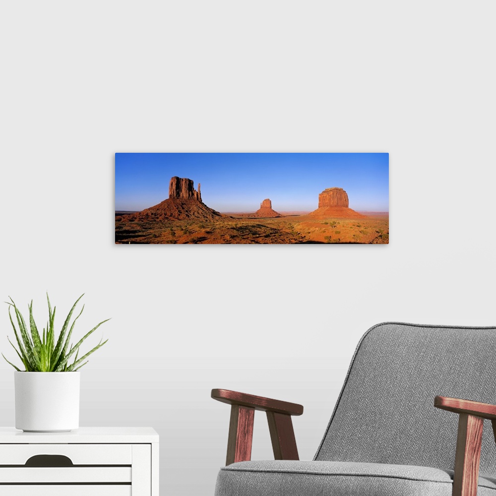 A modern room featuring Monument Valley Tribal Park Navajo Reservation AZ