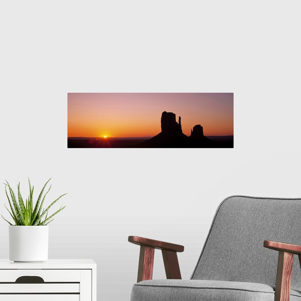 A modern room featuring Monument Valley UT