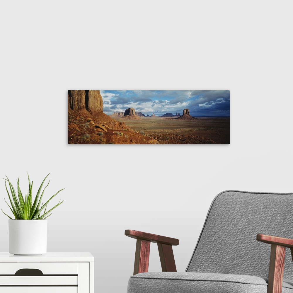 A modern room featuring Monument Valley UT\AZ