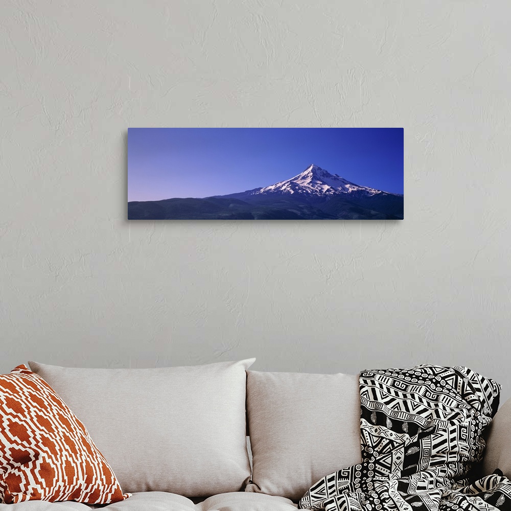 A bohemian room featuring Mount Hood OR