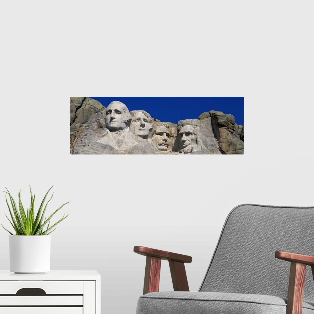 A modern room featuring Mount Rushmore SD