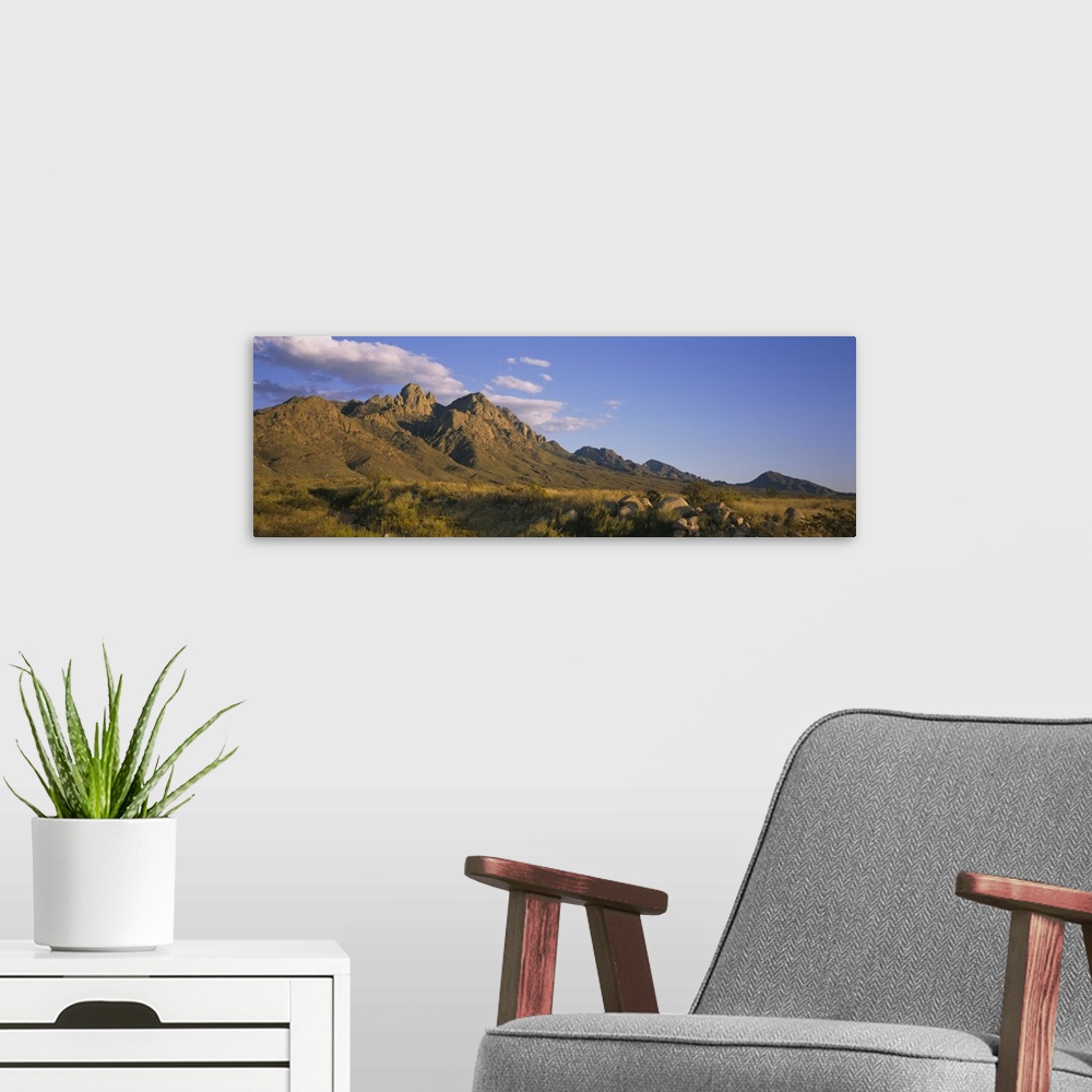 A modern room featuring Mountain range on a landscape, Organ Mountains, New Mexico