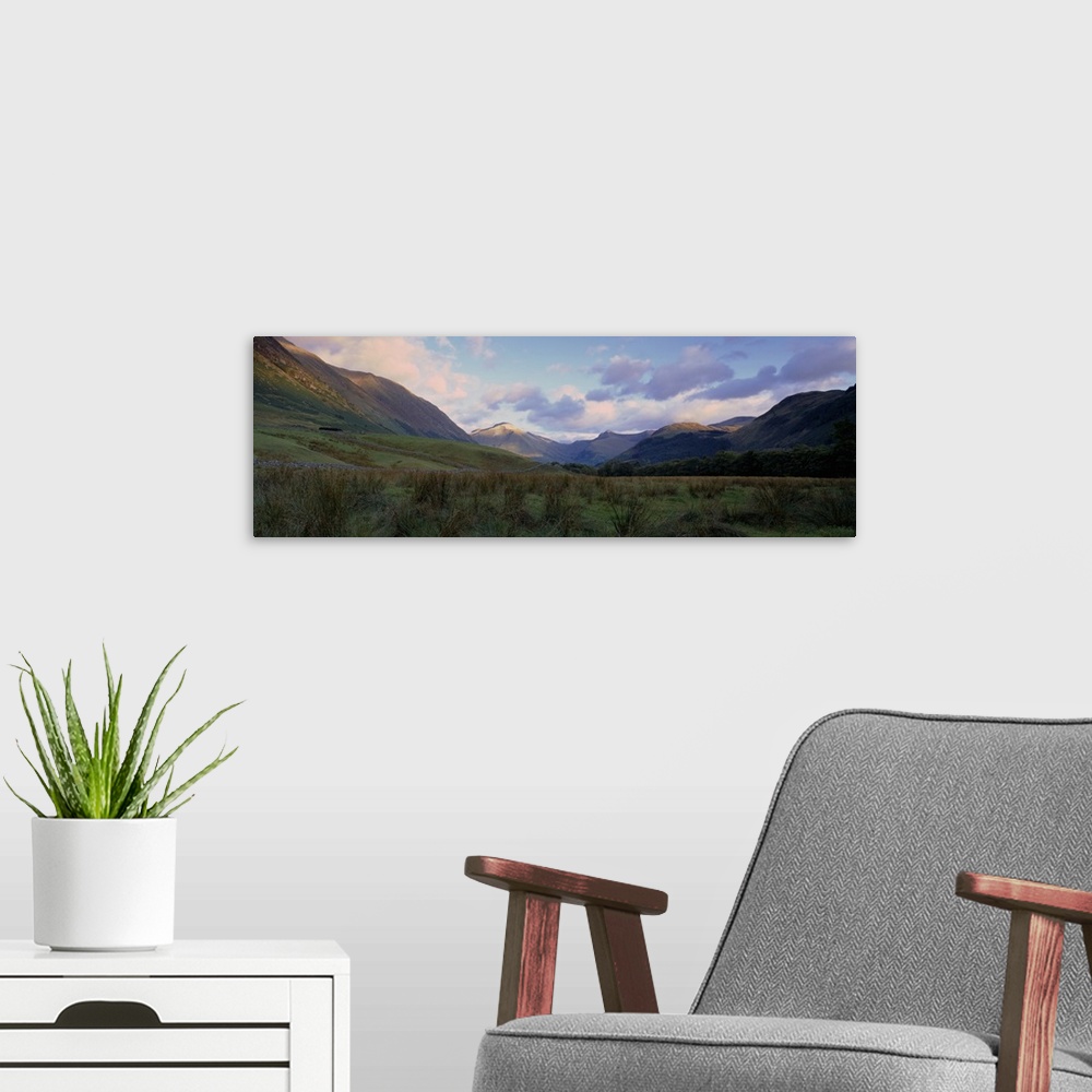A modern room featuring Mountains on a landscape, Glen Nevis, Scotland