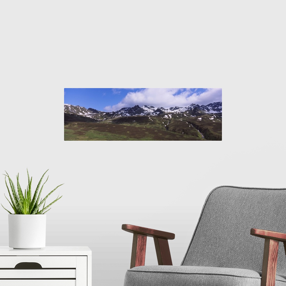 A modern room featuring Mountains on a landscape, Hatcher Pass, Hatcher Pass Road, Alaska
