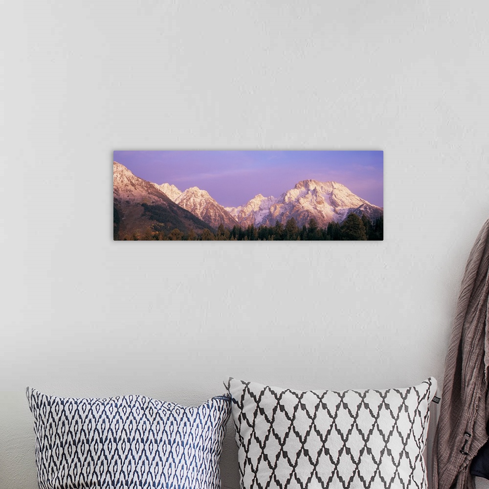 A bohemian room featuring Mt Moran Teton National Park WY