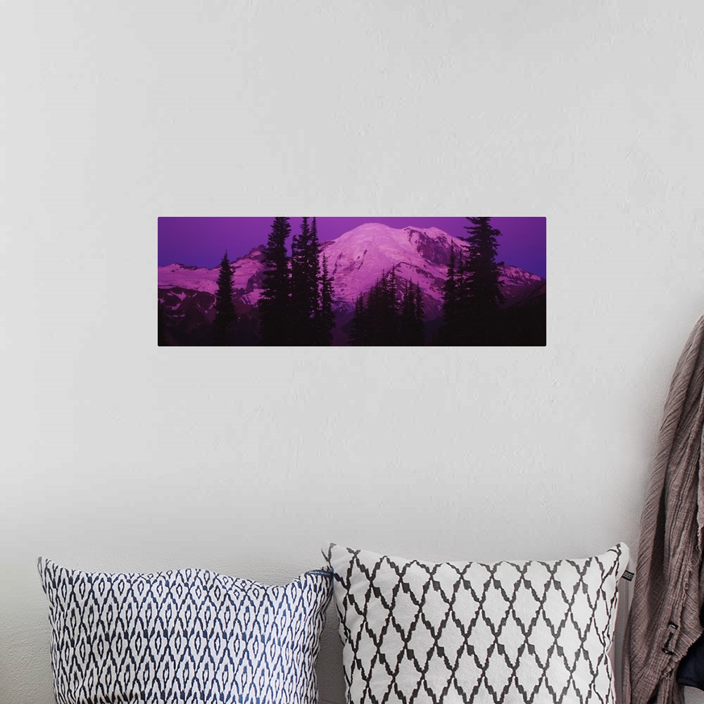 A bohemian room featuring Mt Rainier at Sunrise, Washington State
