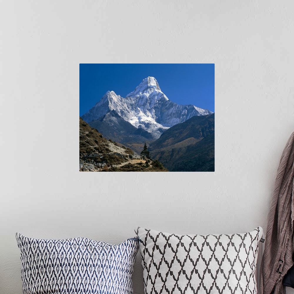 A bohemian room featuring Nepal, Ama Dablam Trail, Temple in the extreme terrain of the mountains