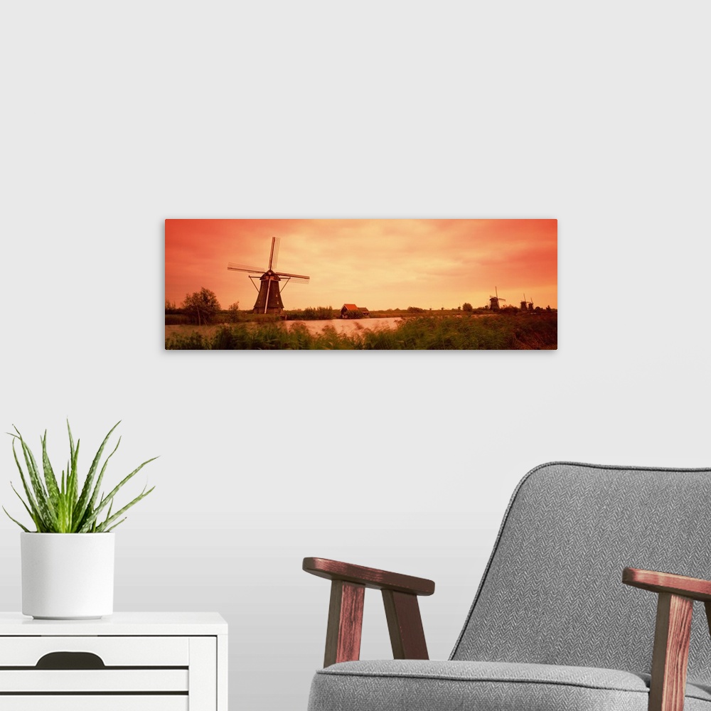 A modern room featuring Netherlands, Kinderdigk, windmill