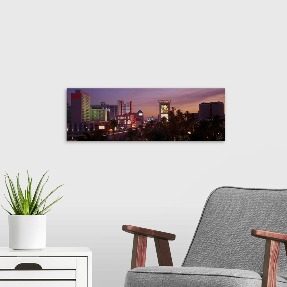 A modern room featuring Nevada, Las Vegas, twilight