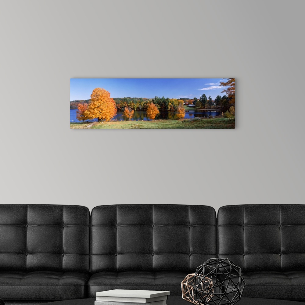 A modern room featuring New Hampshire, Hancock, Norway Pond, Tree in autumn