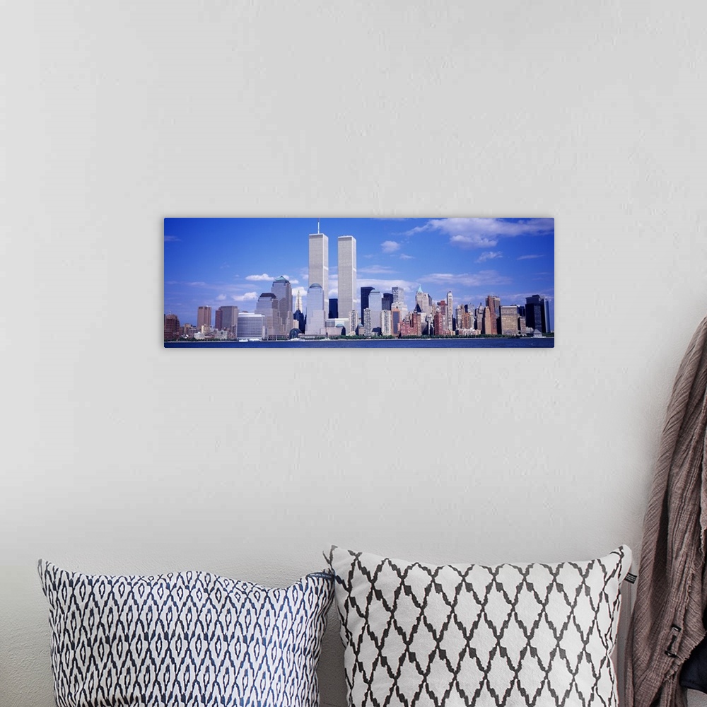 A bohemian room featuring New York City, with World Trade Center