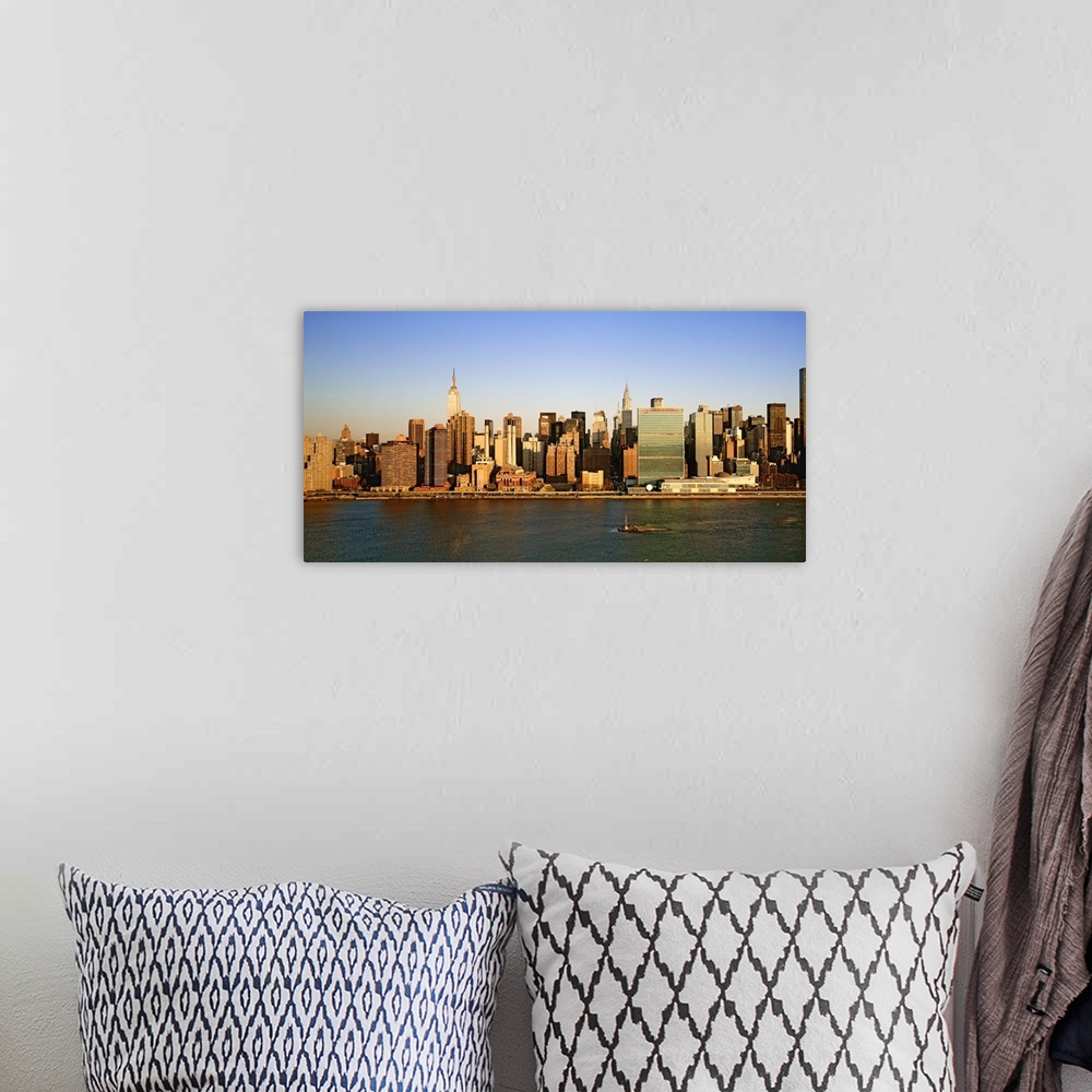 A bohemian room featuring New York State, New York City, Skyscrapers in a city