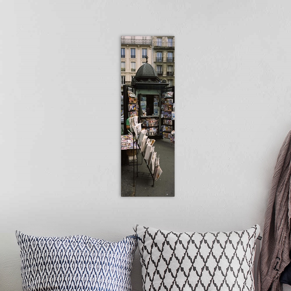 A bohemian room featuring Newsstand on a street, Paris, France