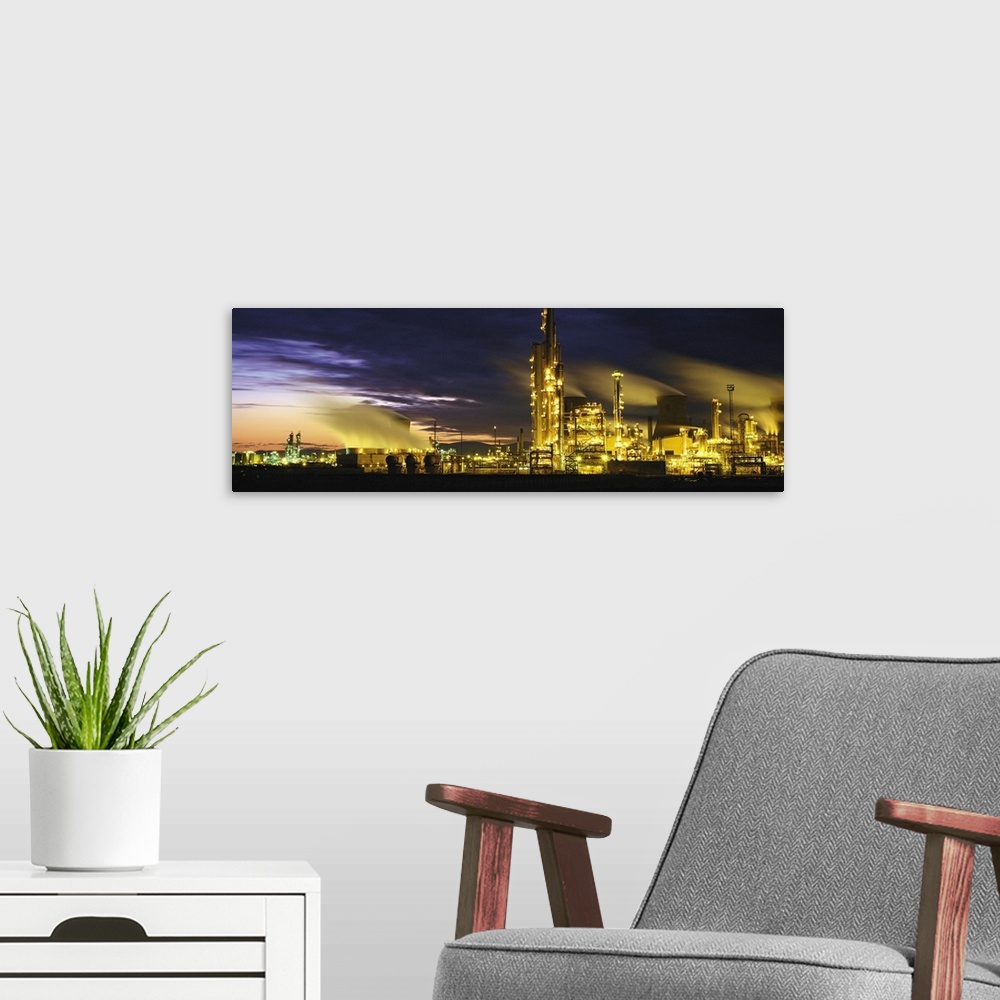 A modern room featuring Night Oil Refinery