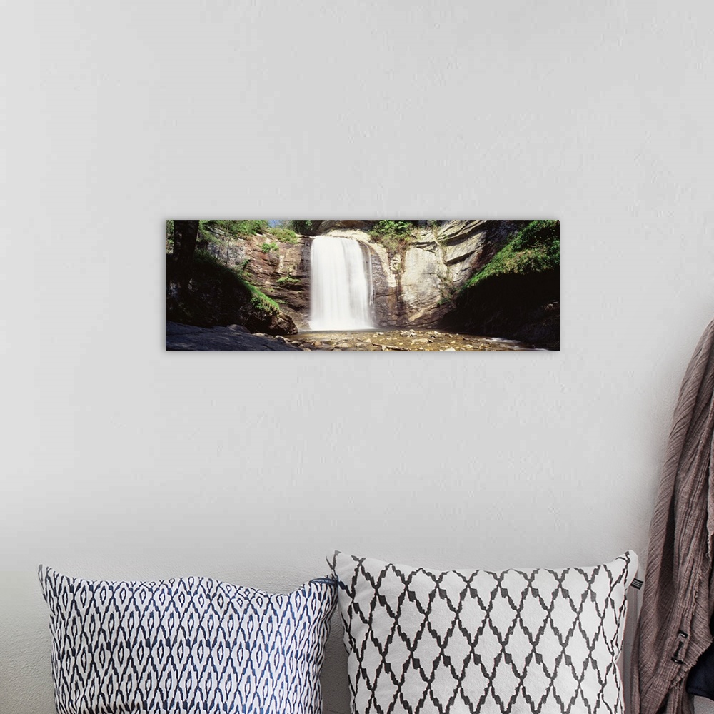 A bohemian room featuring North Carolina, Brevard, Pisgah National Forest, Waterfall in the forest