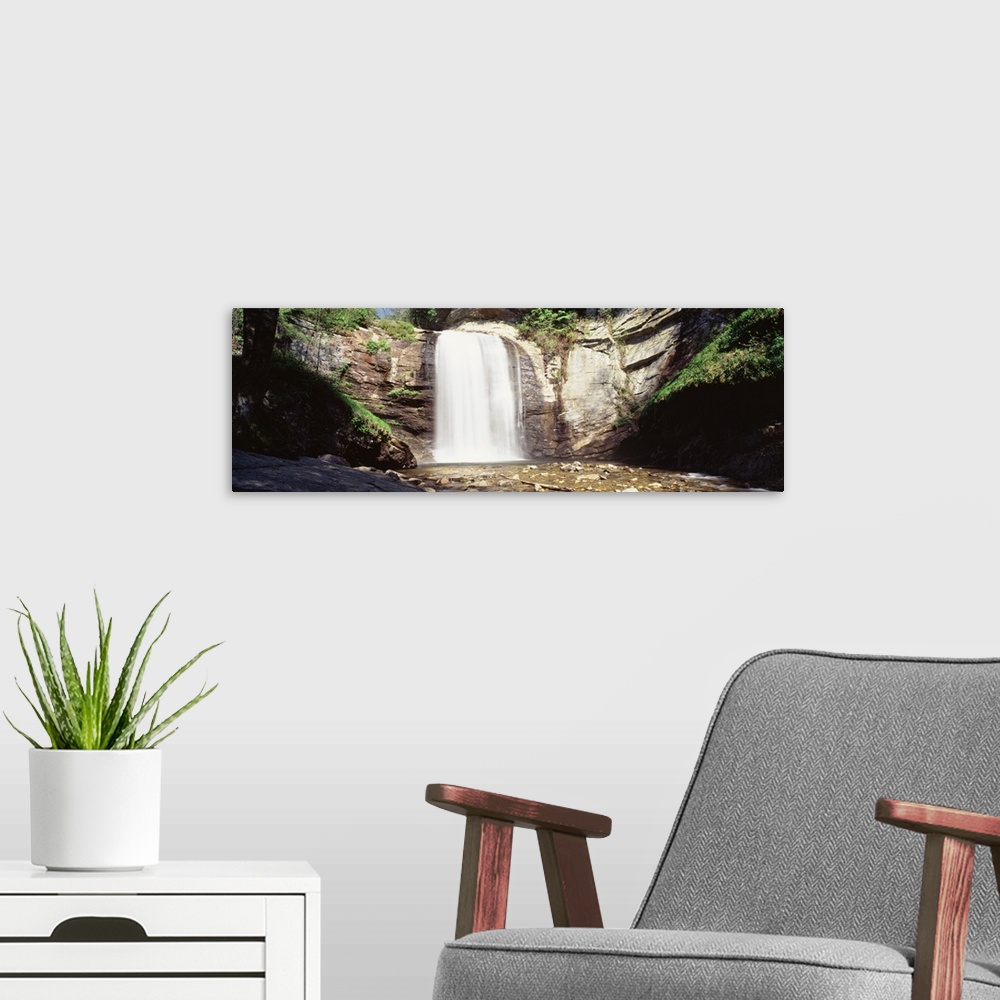 A modern room featuring North Carolina, Brevard, Pisgah National Forest, Waterfall in the forest