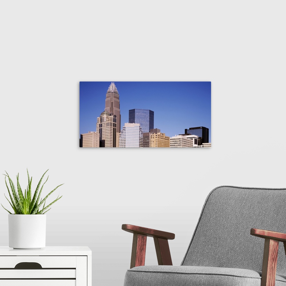 A modern room featuring North Carolina, Charlotte, Low angle view of skyscrapers