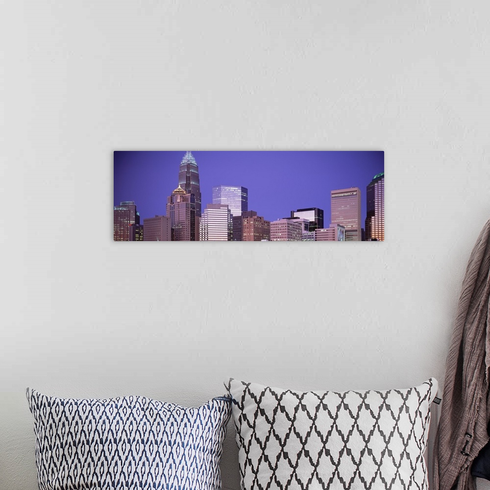 A bohemian room featuring North Carolina, Charlotte, Skyscrapers in a city
