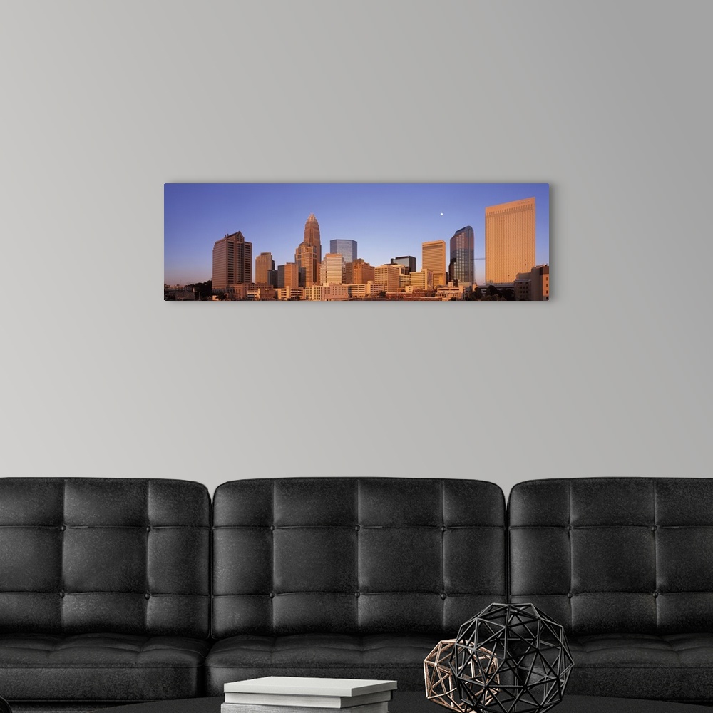 A modern room featuring North Carolina, Charlotte, View of a urban cityscape
