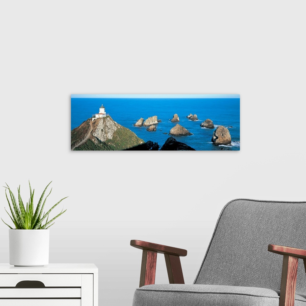 A modern room featuring Nugget Point Lighthouse New Zealand
