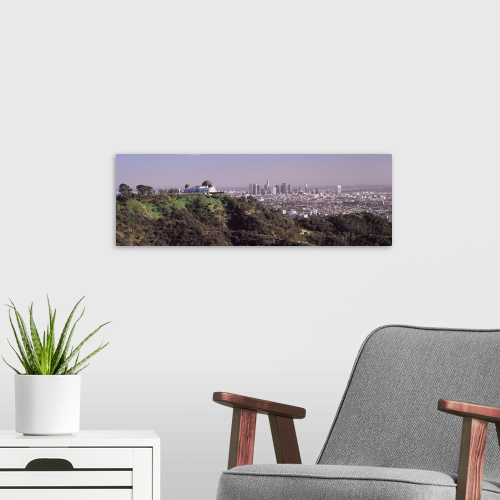 A modern room featuring Observatory on a hill with cityscape in the background Griffith Park Observatory Los Angeles Cali...