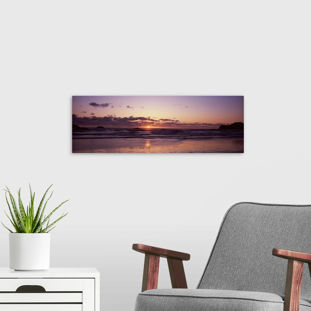 A modern room featuring Ocean at sunset Bandon Beach Bandon Coos County Oregon