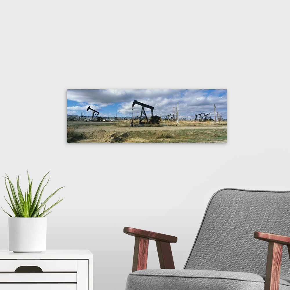 A modern room featuring Oil Field