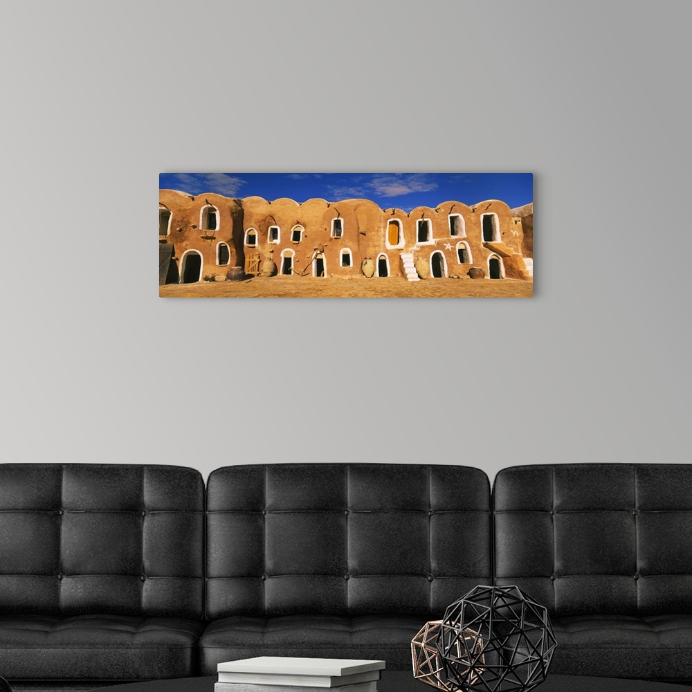 A modern room featuring Old ruins of a building, Ksar Ouled Debbab, Tataouine, Tunisia