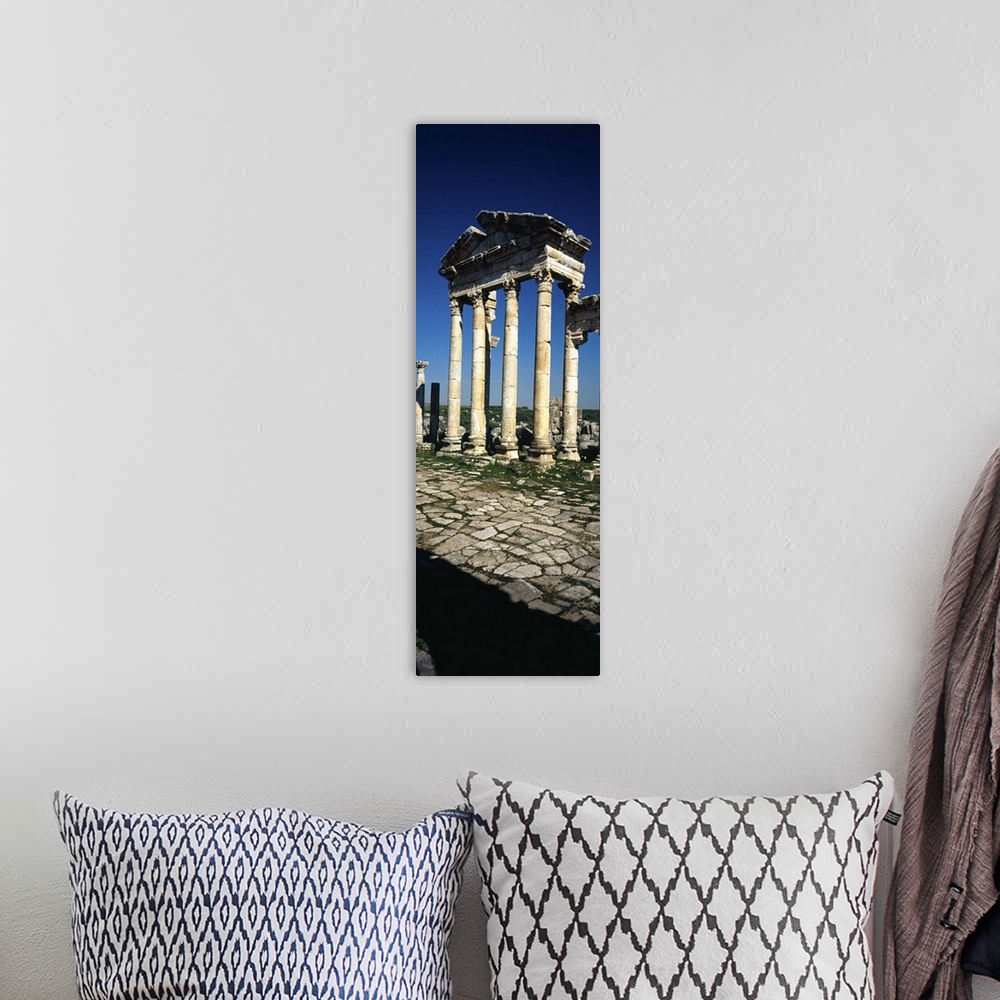 A bohemian room featuring Old ruins of a built structure, Entrance Columns, Apamea, Syria