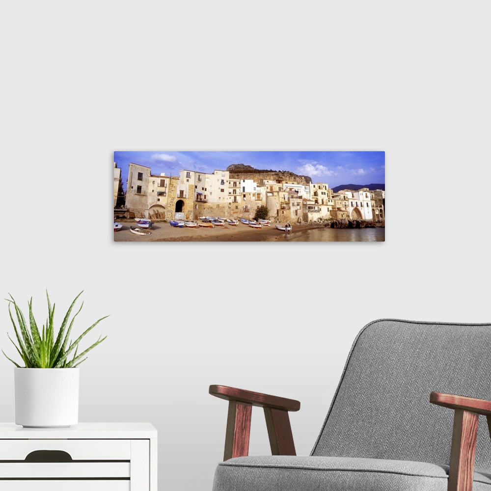 A modern room featuring Old Town Cefalu Sicily Italy