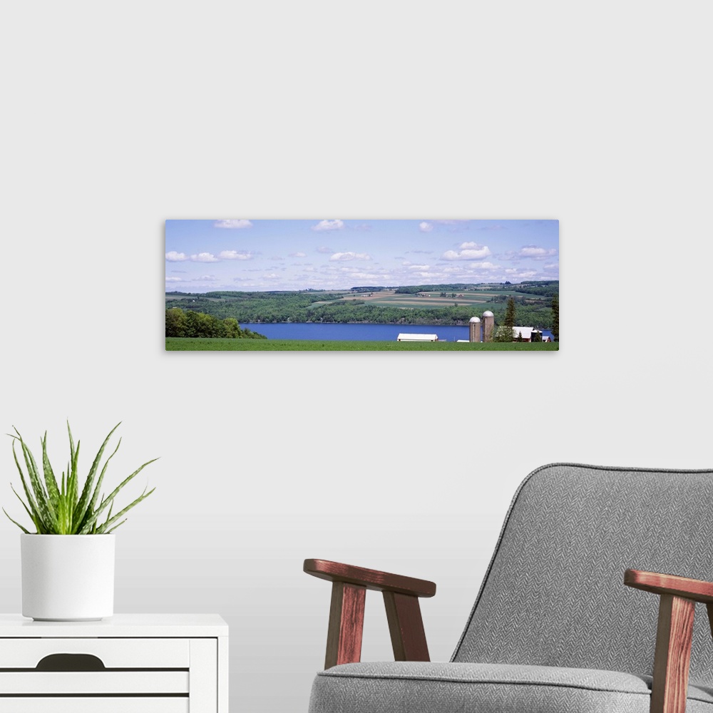 A modern room featuring Owasco Lake NY