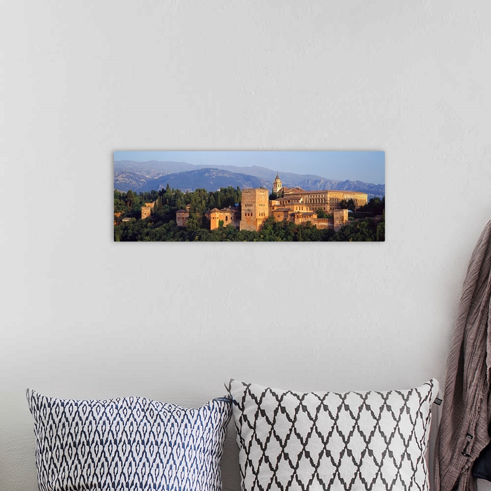 A bohemian room featuring Palace viewed from Albayzin, Alhambra, Granada, Granada Province, Andalusia, Spain