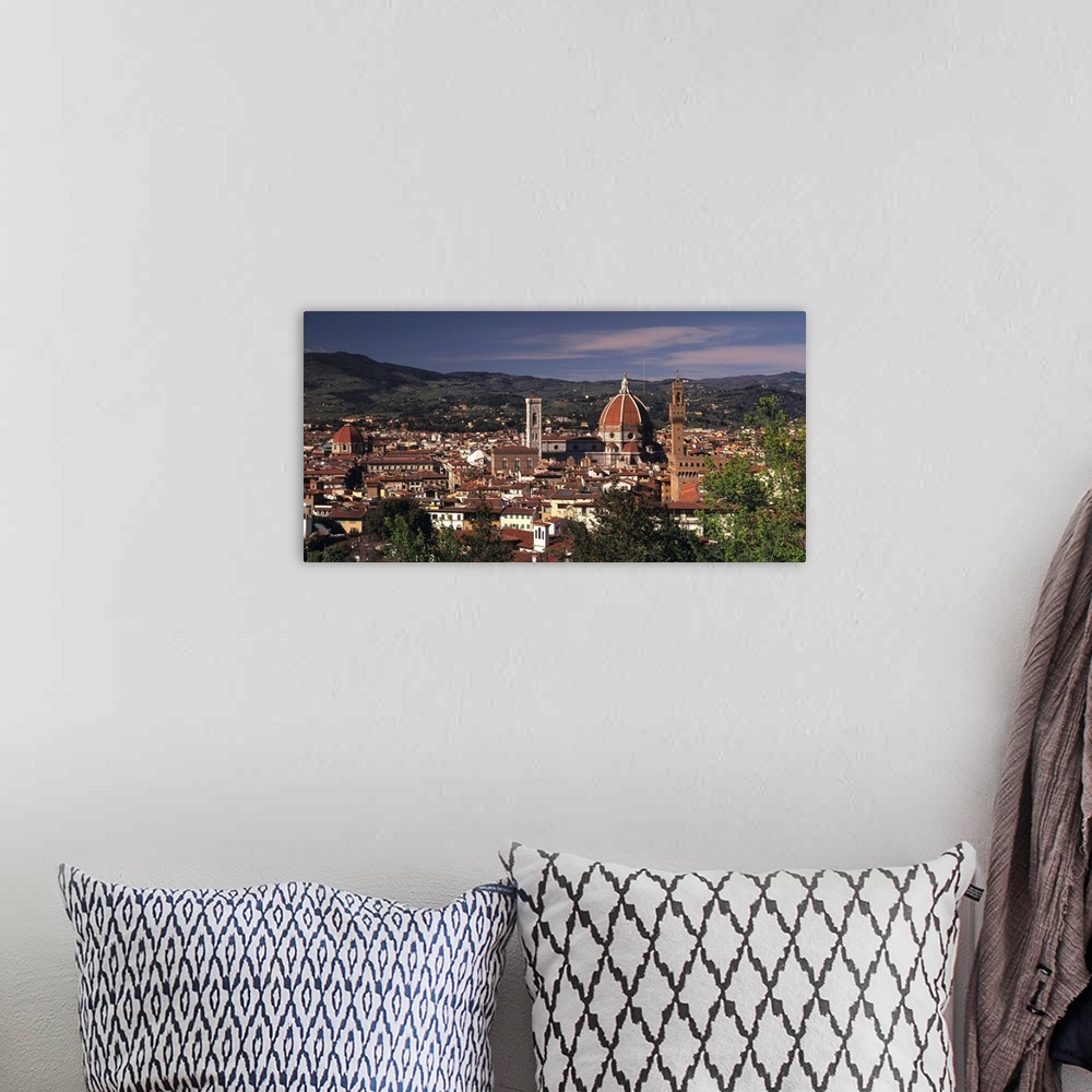 A bohemian room featuring Palazzo Vecchio and Duomo Florence Italy