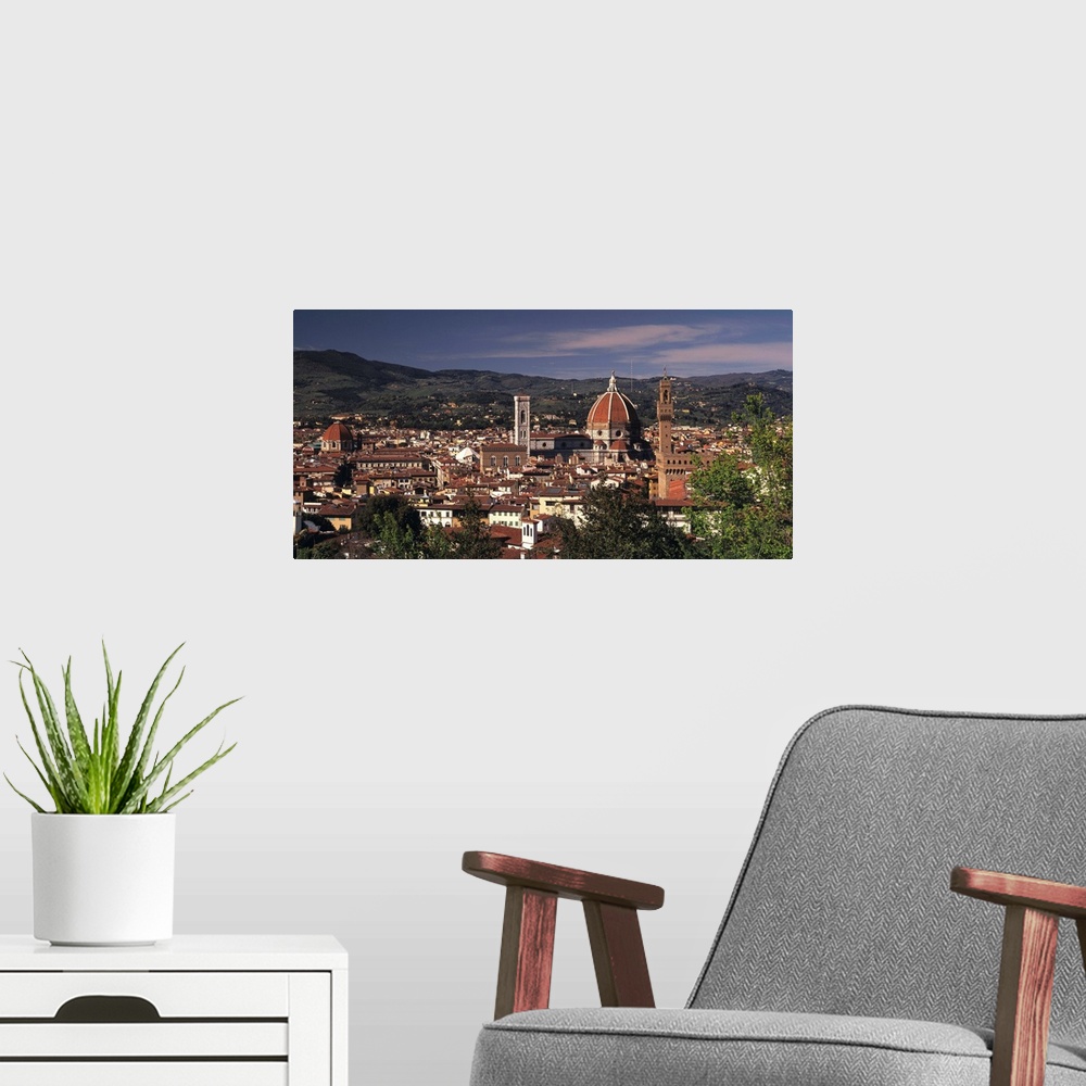 A modern room featuring Palazzo Vecchio and Duomo Florence Italy